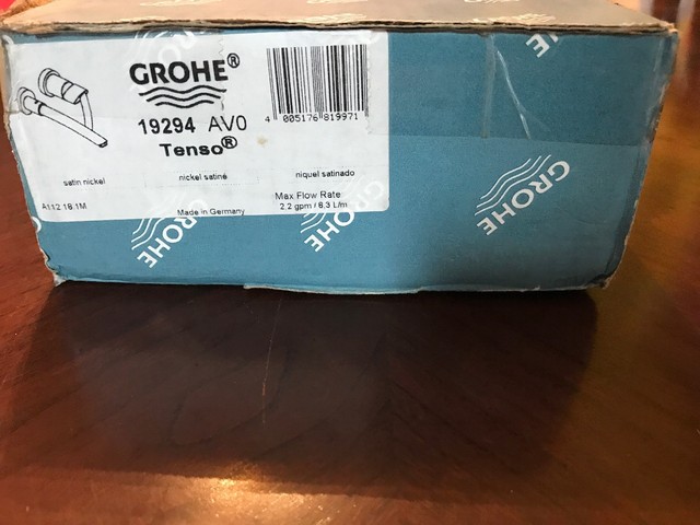 Grohe 19294 Avo Tenso Wall Mount Faucet Rough In Valve Trim