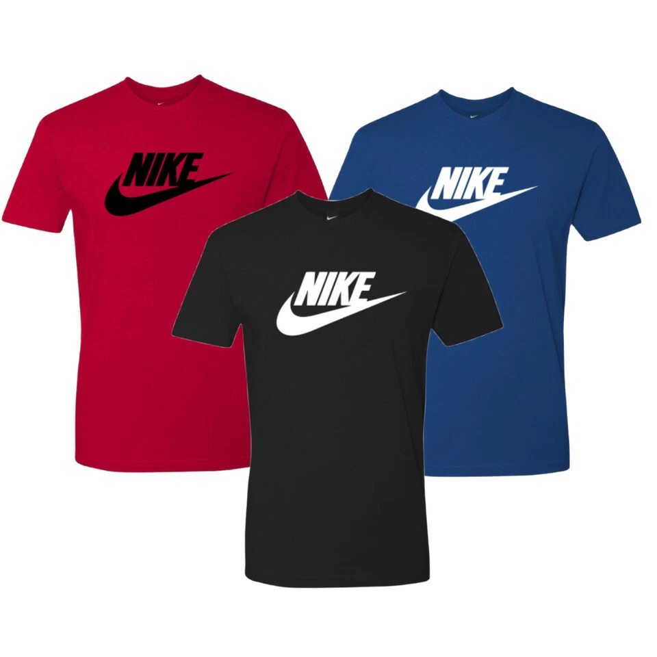 Camiseta para hombre Nike logotipo Swoosh estampada atlética activa manga corta