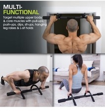 Barra ProsourceFit Multi-Grip Lite Pull Up/Chin Up para entrenamiento de gimnasio en casa