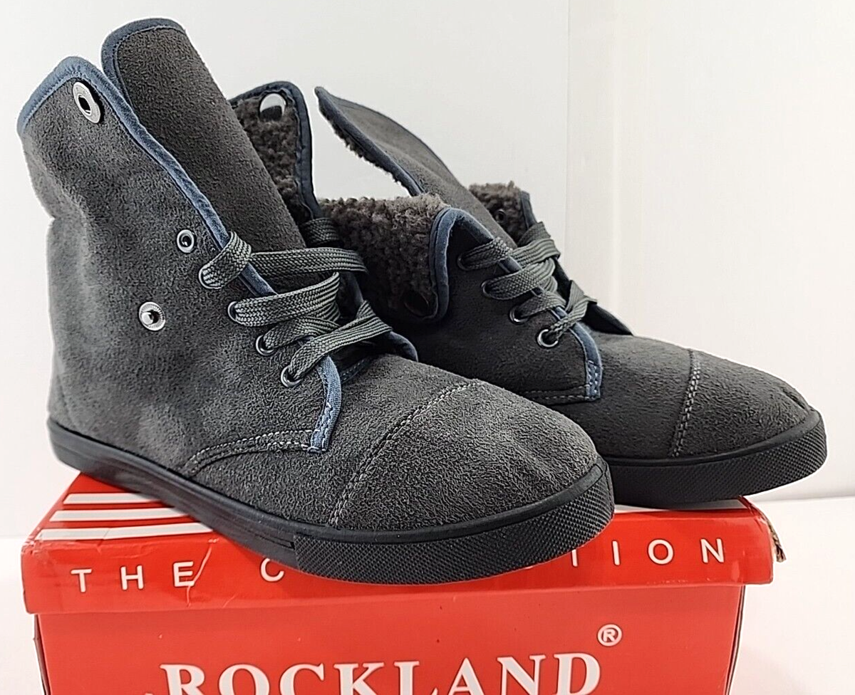 Rockland Womans Perla Fold Over Hi-Top Sneaker shoe Size Gray