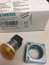 NEW QTY 1 SIEMENS 3SB3501-6BA00 - PILOT LIGHT w/ CONC. RING - AMBER S10