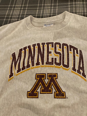 Vtg Minnesota Golden Gophers Reverse Weave Crew (M) by Champion