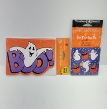Stickety Doo Da Halloween Stickers and Cards Lot American Greetings Ghosts Boo