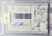 TRUE RC AUTO ONE OF ONE 1/1 2019 2020 PANINI CONTENDERS ROOKIE CARD TERANCE MANN