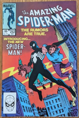Amazing Spider-Man 252 New Black Costume, 1984, iconic cover, VF or better