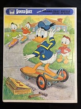 VINTAGE Walt Disney Donald Huey Dewey Louie 24 Piece Frame Tray Puzzle 1979
