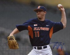 TYLER JAY ILLINOIS/MINNESOTA TWINS SIGNED AUTOGRAPHED 8X10 PHOTO W/COA