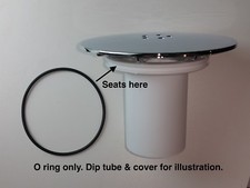 Replacement dip tube O ring seal for High-Fast Flow, Shower tray waste.