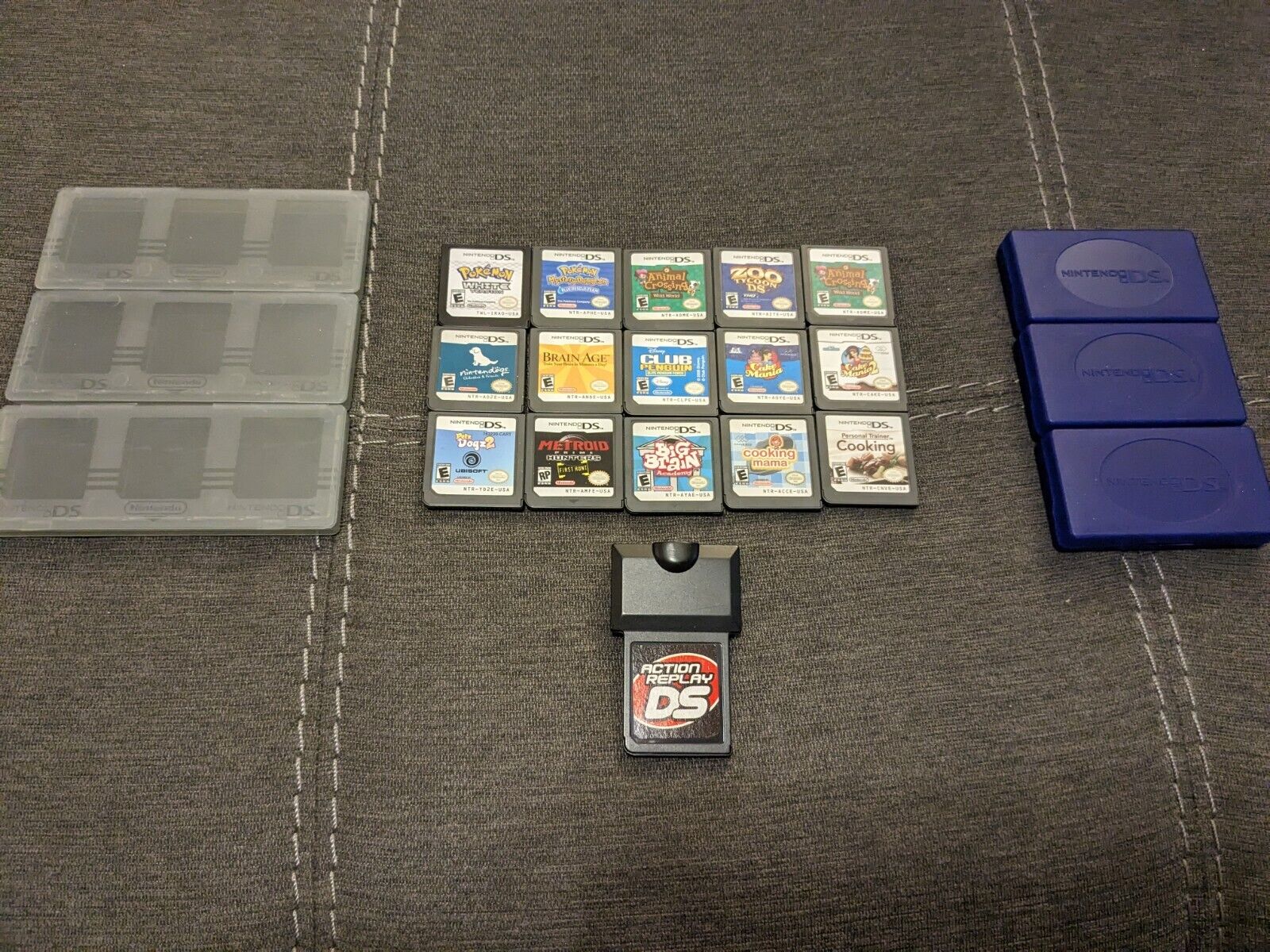 15x Nintendo DS Game Lot with Cases and DS Action Replay - Great Condition