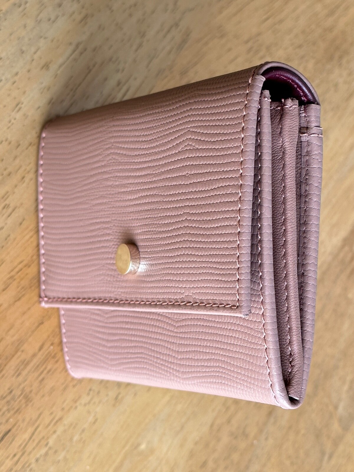 Marks&Spencer Leather Melba Blush Cardsafe Wallet ID & Card & Coin
