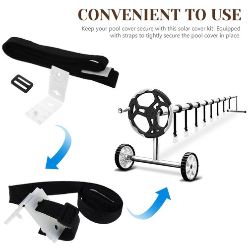 Pool Cover Strap Set Fastening Fixing Reel Solar Attachment Straps for - Picture 6 of 12