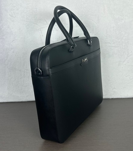 Michael Kors Men's/Unisex Black Varick Large Leather Briefcase/Computer Bag NWT - Picture 8 of 16