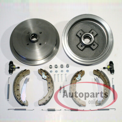 Bremstrommel Set Ø 203 mm + Bremsbacken  + Zubehör hinten für Peugeot Citroen