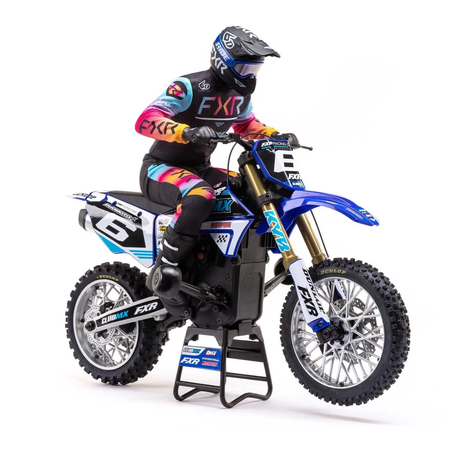 Losi LOS06000T2 1/4 Promoto-MX Motorcycle RTR, FXR Blue - Image 4 of 4