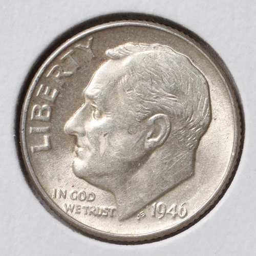 1946-p 10C Roosevelt Dime BU - UNC  *90% Silver* (actual coin)
