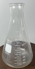 PYREX Glass 4980 1000mL 1L Narrow Mouth Graduated Erlenmeyer Flask Germany
