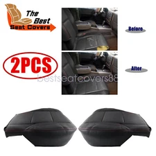 Red Seam For 2005-2015 Nissan TITAN PRO-4X Front Both Side Bottom Seat Cover