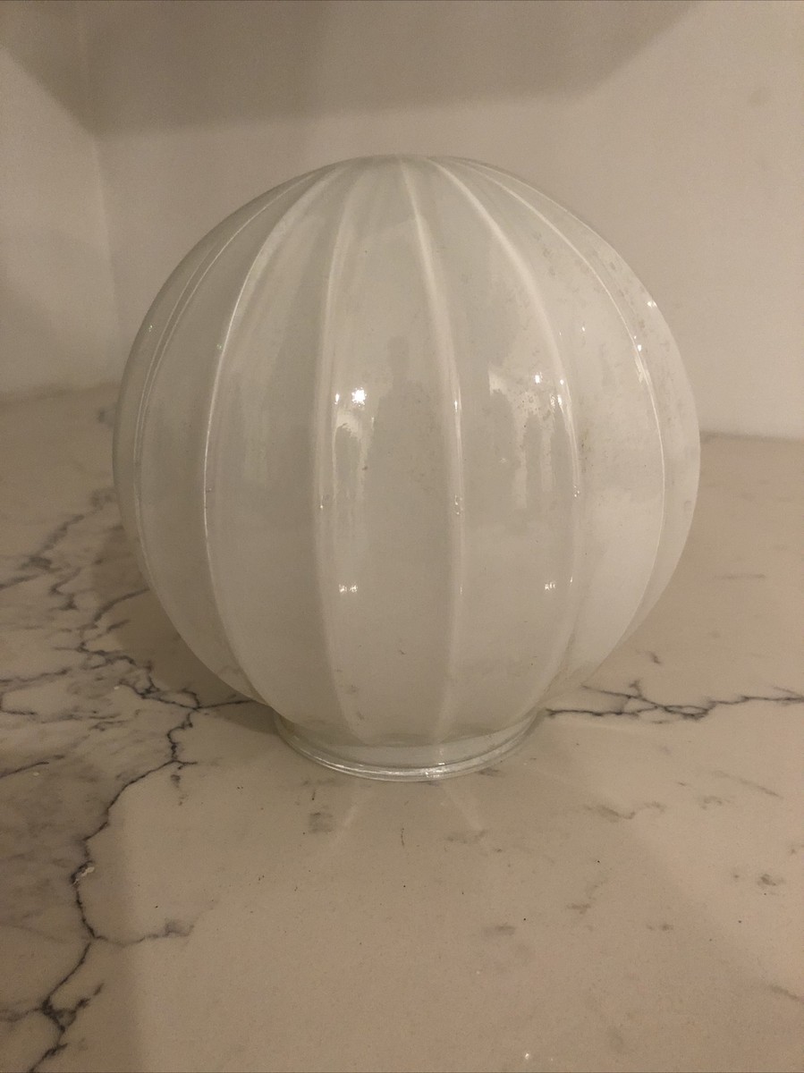 Electric Vintage White Glass Lamp Shade Vintage Hardware Lighting Glass  Shade Recreated Etched Floral, image size:899x1200