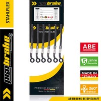 Stahlflex Bremsleitung Schwarz FüR Yamaha XJ 6 F Diversion Vorne + Hinten (13-16