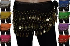 BELLY DANCE COIN BELT WAIST SCARF WAIST BELT BELLY DANCE BELT CARNIVAL 128-146 coins