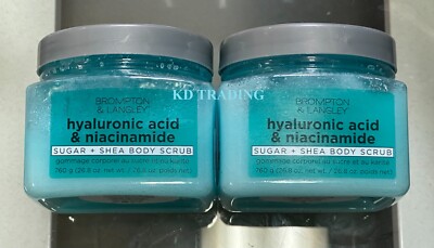 (2-Pk) BROMPTON & LANGLEY ~SUGAR + SHEA BODY SCRUB with Hyaluronic & Niacinamide