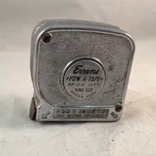 VTG. Evans Push Button Pocket POWER-TAPE KP12W 12 FT. King Size made in the USA