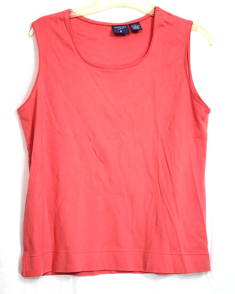 Camiseta sin mangas XL para mujer naranja ropa de verano informal ropa de trabajo de viaje Foto 3 de 4