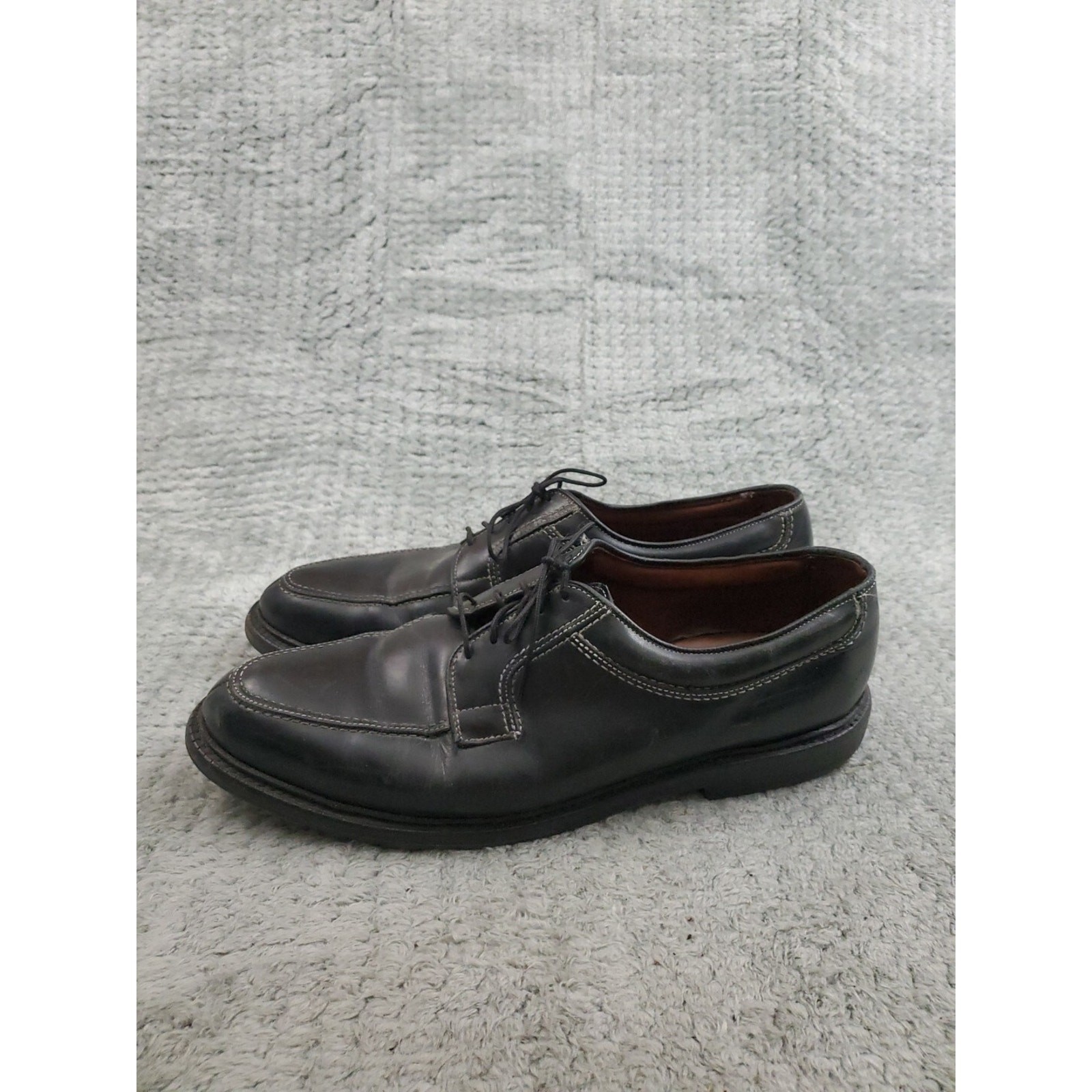 SAOLA Scarpe eleganti Allen Edmonds Oxford da uomo taglia 13 A in pelle nera stringate tacco a blocco