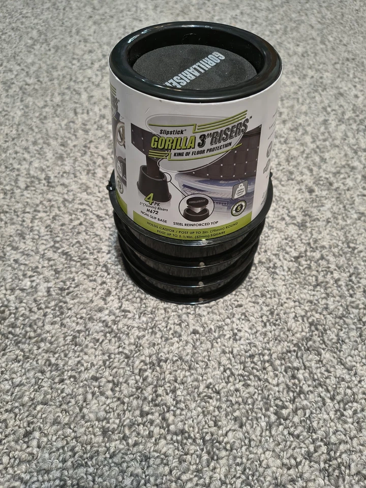 Elevadores de cama/elevadores de muebles Slipstick CB672 Premium de 3 pulgadas con refuerzo de acero Foto 4 de 4