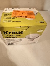 New Kraus ABS Kitchen Sink Strainer in White - PST1-WH-C