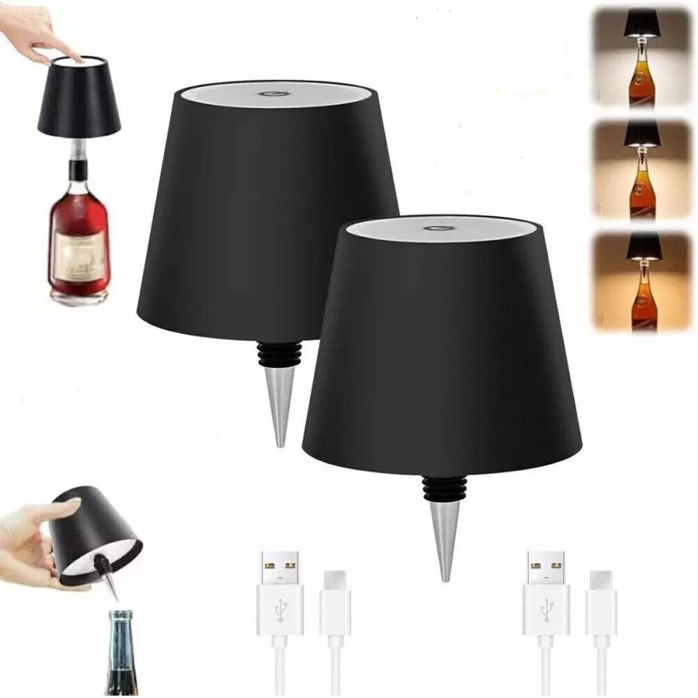 Pack of 2/4 LED bottle top table lamp bottle light decorativ