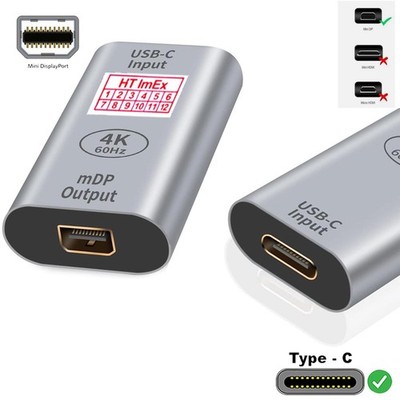 USB 3.1 Type C (input) auf DisplayPort adapter Mini DP ( mDP Ausgabe ) 4K 60Hz