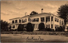 Abner Wheeler House Framingham Centre Linen Postcard by Tichnor Bros
