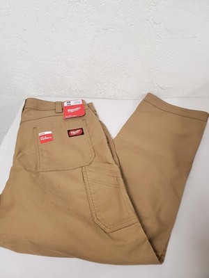 *NWT* Milwaukee Men's 38 x 32 Khaki Cotton/Polyester Work Pants with 7 Pockets