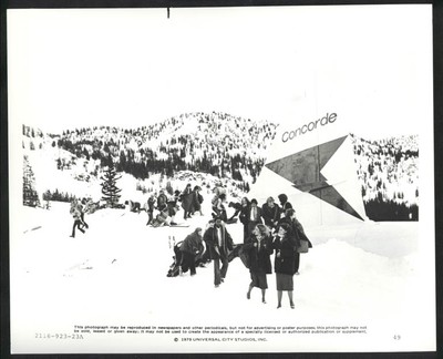 THE CONCORDE-8X10 B&W PHOTO-CRASHED CONCORDE IN ALPS FN