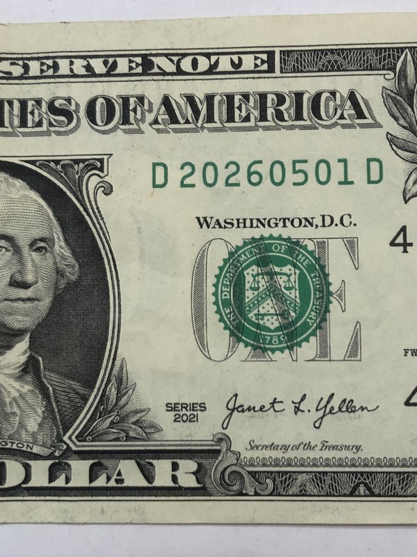 MAY 1 2026 Bday/Anniversary Fancy Serial Number Crisp Circulated $1 Dollar Note
