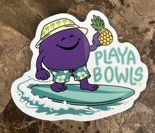 NEW Playa Bowls Surfing Berry Vinyl Sticker Decal - New Jersey 2026