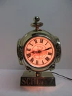 Vtg 1972 Schlitz Beer Bar 3 Sided Lighted Clock/ Sign Nautical Port Hole Style