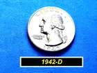 1942-D Washington Quarter  ➪  "AU-UNC"  ➪  GREAT DETAILS  ➪ 242D.*