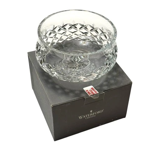 Waterford Lismore 8” Footed Bowl w/ Box - Vintage Etched Crystal