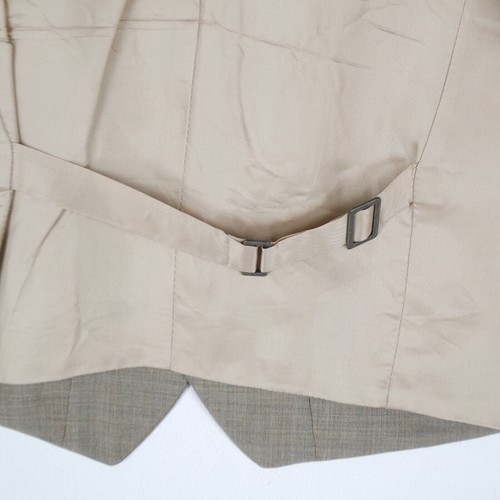Mens Waistcoat XL Size US 46 Vintage Beige Formal Dress Vest - Picture 8 of 8
