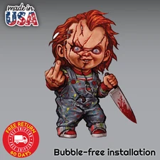 Chucky Horror Decal Scary Halloween Laptop Bumper Sticker Helmet Wall Window