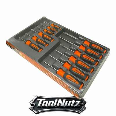 #ad Snap on Tools NEW SGDXW120BO 12 Pc ORANGE Soft Grip Combination Screwdriver Set $253.47