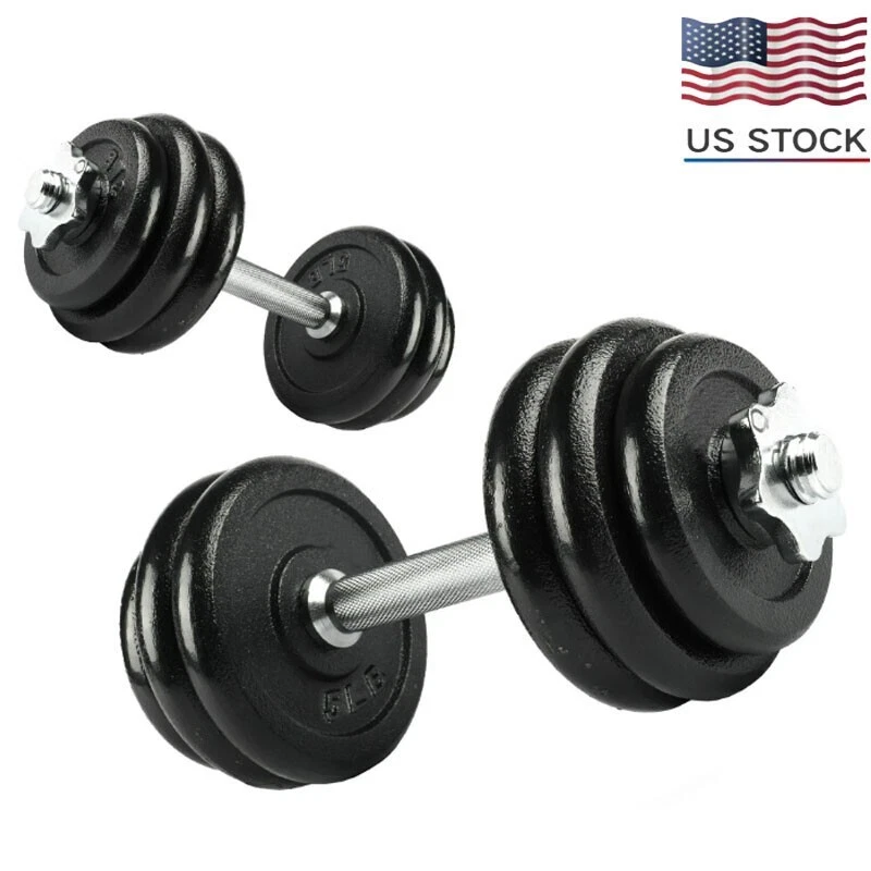40lb Adjustable Cast Iron Dumbbell Set Plates Dumbbell Handles Spin-lock Collars
Opens in a new wind