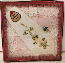 Vintage Fruit Of The Loom Ladies Handkerchiefs Full Size Set Of 2 NOS