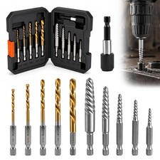 11X Screw Extractor Easy Out Drill Bits Kit Damaged Screw Bolt Stud Remover Set