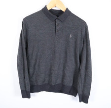 Polo Ralph Lauren Washable Merino Wool Sweater Men's Large Dark Gray Lightweight