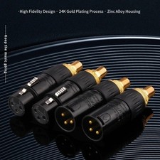 3 Pin XLR Female/ Male to RCA Female Audio Adapter Plug Connector