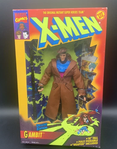 Vintage Marvel Comics 1994 Toybiz X-Men Gambit Deluxe Edition 10" New In Box