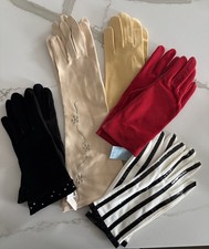 vintage womens gloves lot of 5 pair